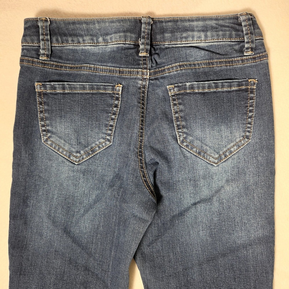 Mudd Girls Dark Wash Straight Leg Stretch Denim Jeans Size 12 DM94D003RW - Picture 3 of 3